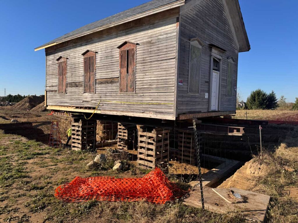 Thorington Schoolhouse Move Elevated